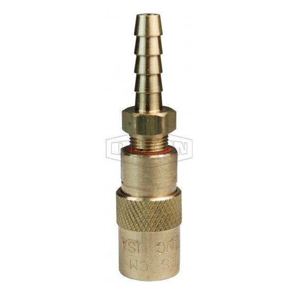 CM Series Quick-Release Unvalved Coupler, 3/4 in Nominal, Coupler x Barb, Brass, Domestic